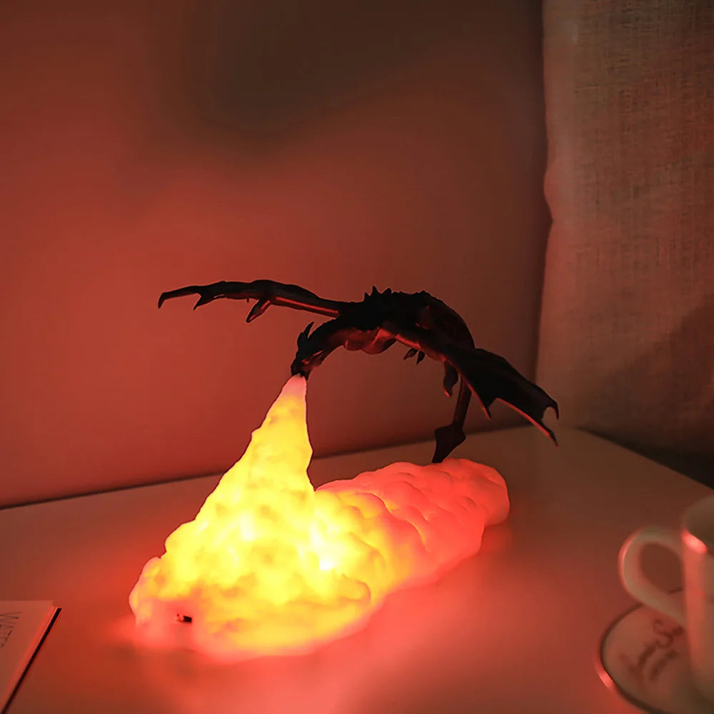 LED Fire Dragon Lamp, 3D