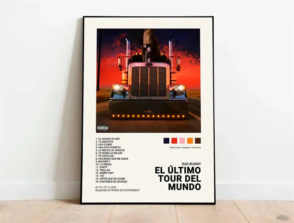 Colección Cuadros Portadas de Álbumes del Género Urbano