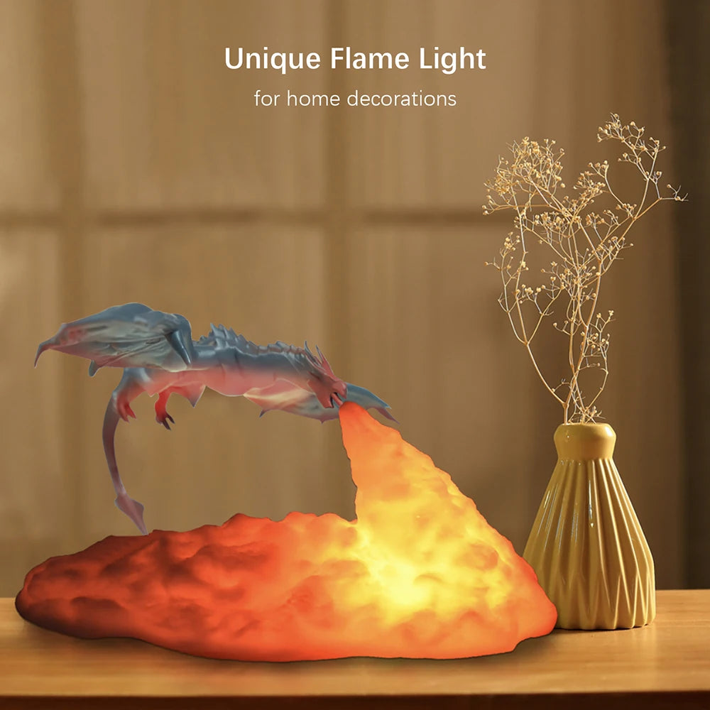 LED Fire Dragon Lamp, 3D