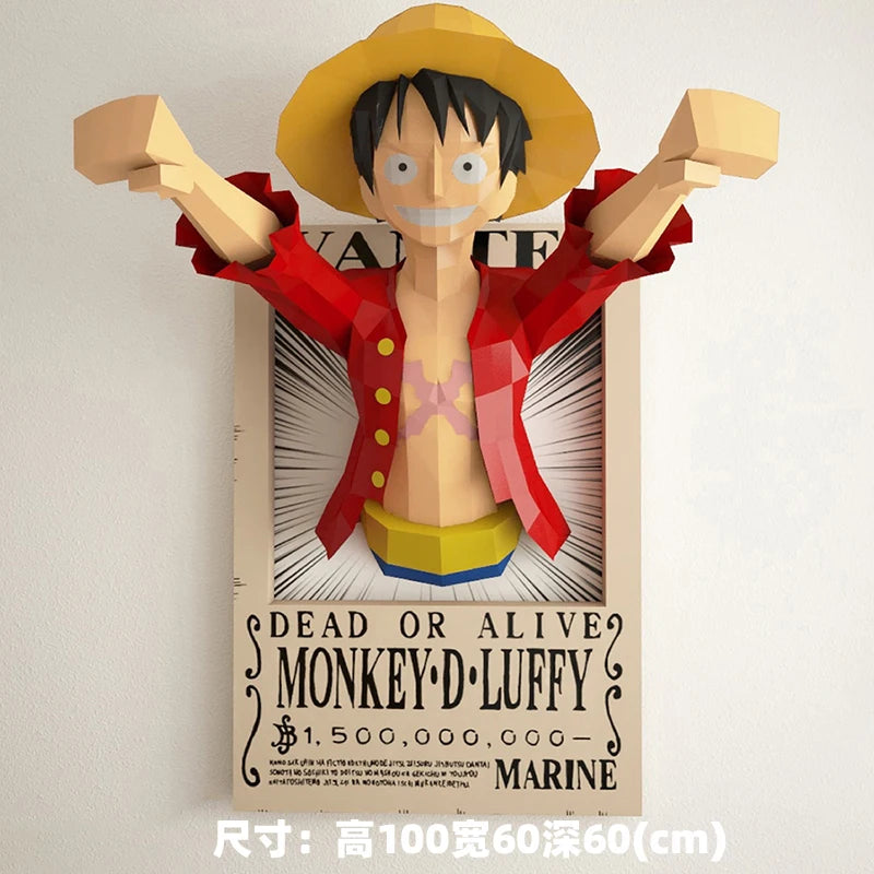 Articulo Coleccionista-Cartel Luffy 3D- 1metro